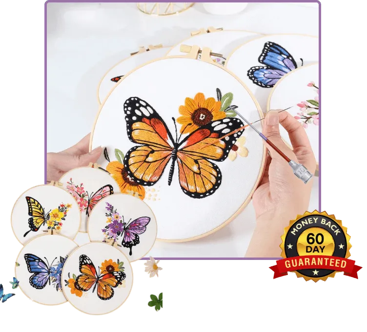 Blooming Butterflies Embroidery Set